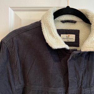 Marine Layer Men’s Corduroy Sherpa Lined Jacket Sz Large